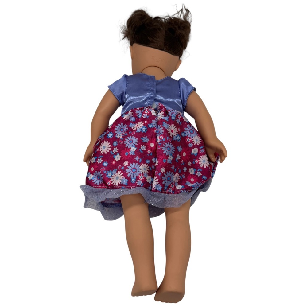 My Life As Doll 2013 Blue Sparkle Flower Dress Blue Eyes Brown Hair - Picture 3 of 8